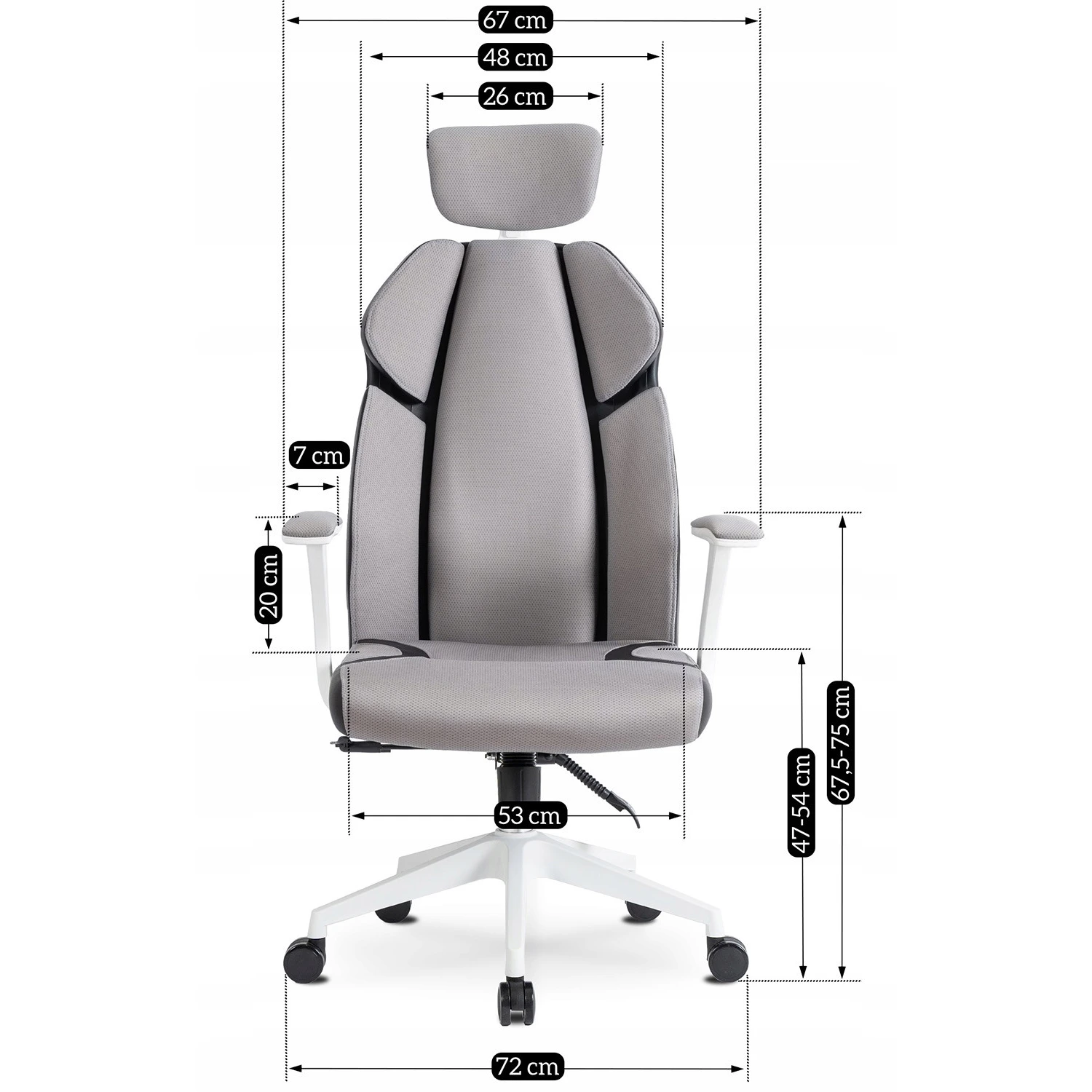 Ergonomické otočné kancelárske kreslo DUNCAN, sivé/čierne