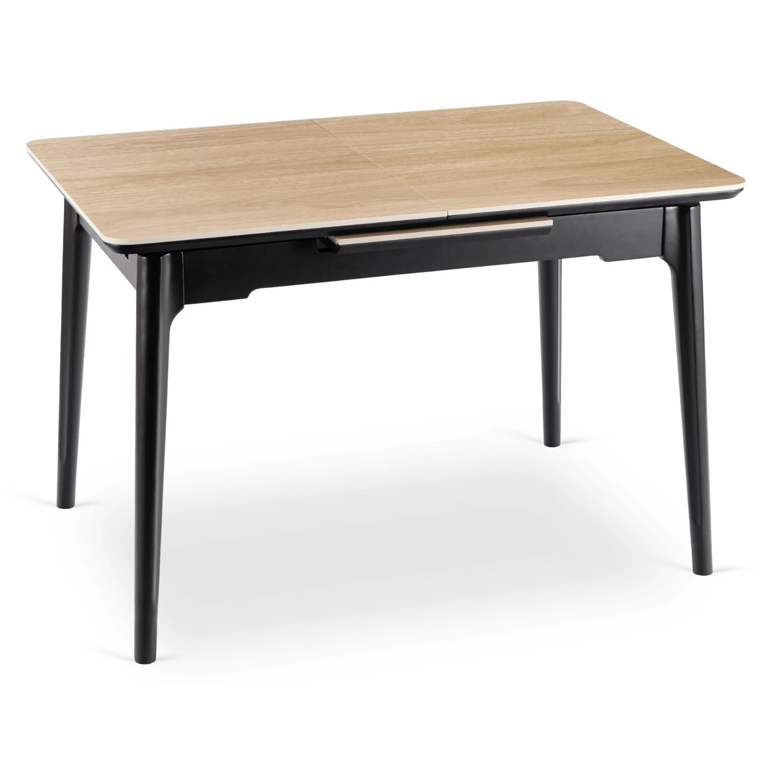 Rozkladací keramický stôl SAMER 120-160 cm, dub/čierny