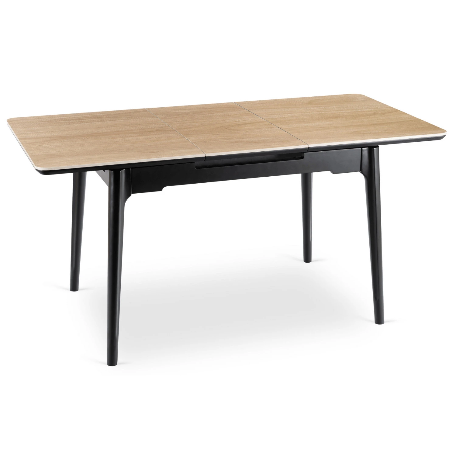 Rozkladací keramický stôl SAMER 120-160 cm, dub/čierny