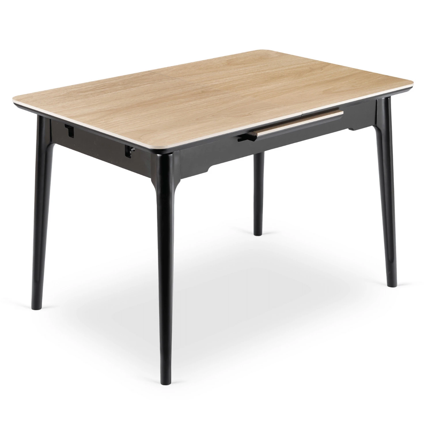 Rozkladací keramický stôl SAMER 138-178 cm, dub/čierny