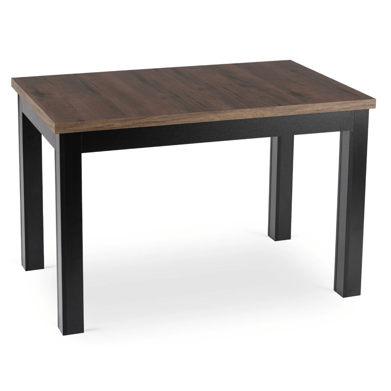 Rozkladací stôl SKUBI 120-160 cm, orech/čierny