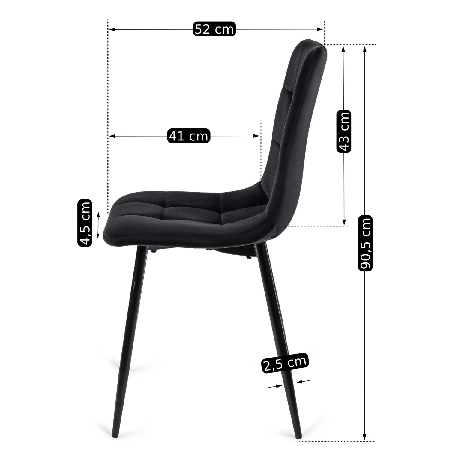 Sada: stôl HARRY 102-142 cm (dub craft/čierny) a 6 stoličiek PERU (čierne)