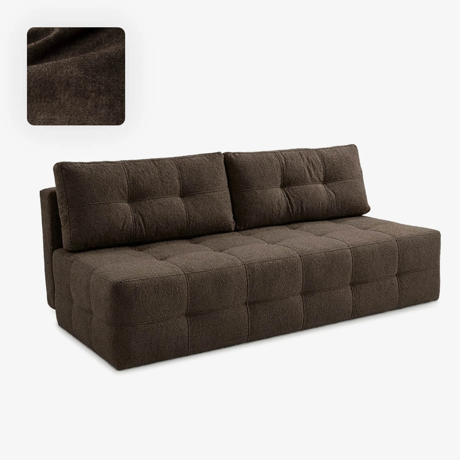 Rozkladacia pohovka MORANA, mocca, bouclé
