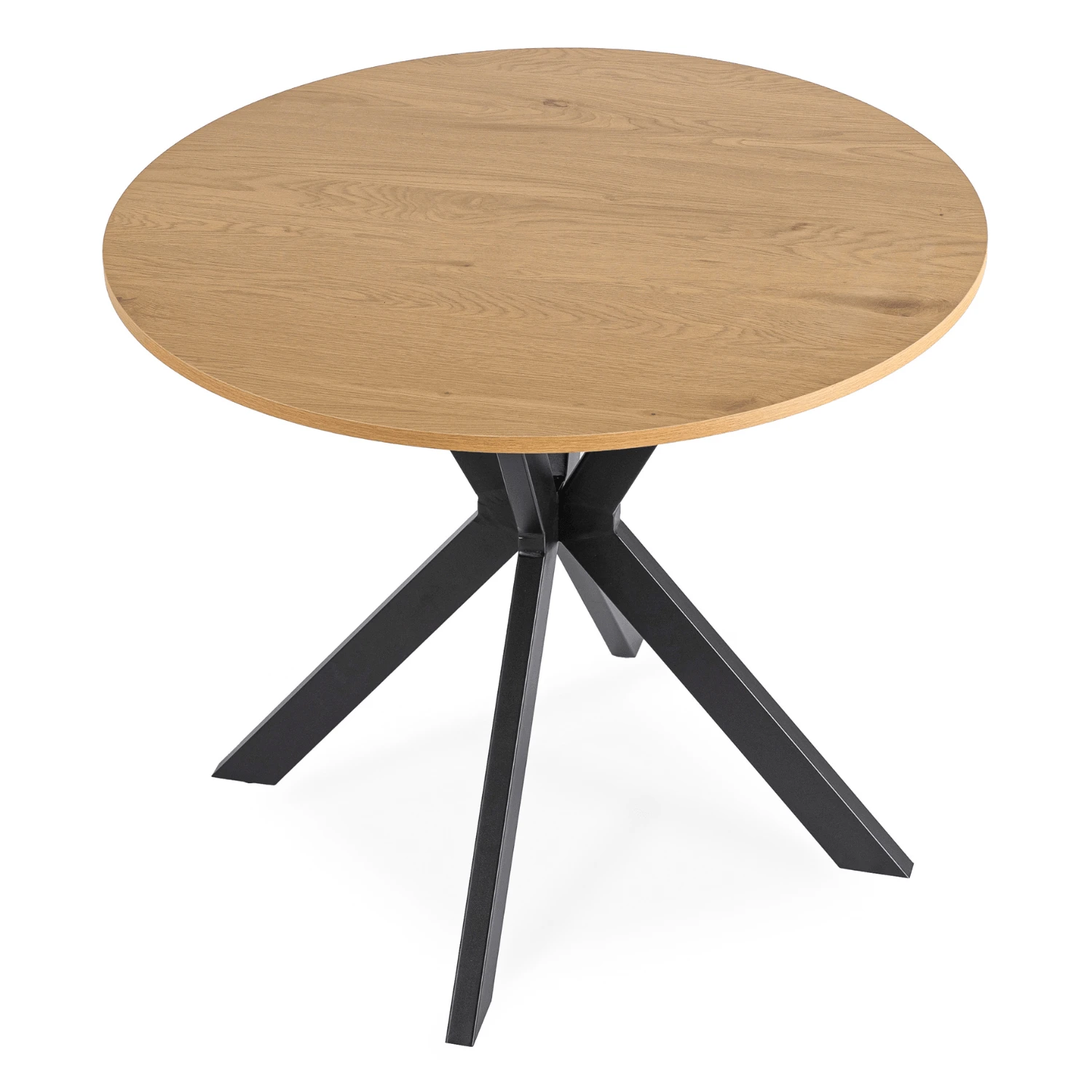 Stôl LAUREN 90 cm, zlatý dub/čierny