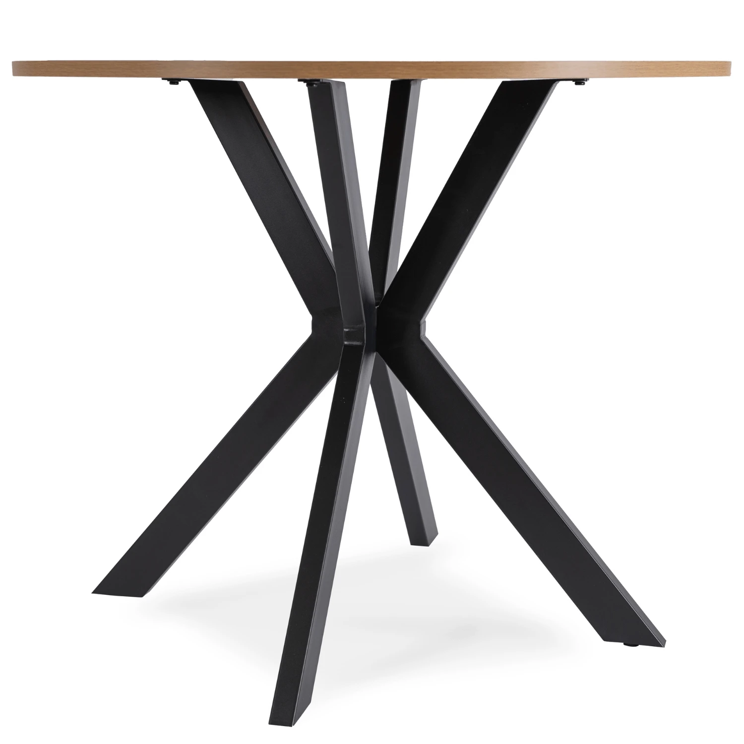 Stôl LAUREN 90 cm, zlatý dub/čierny