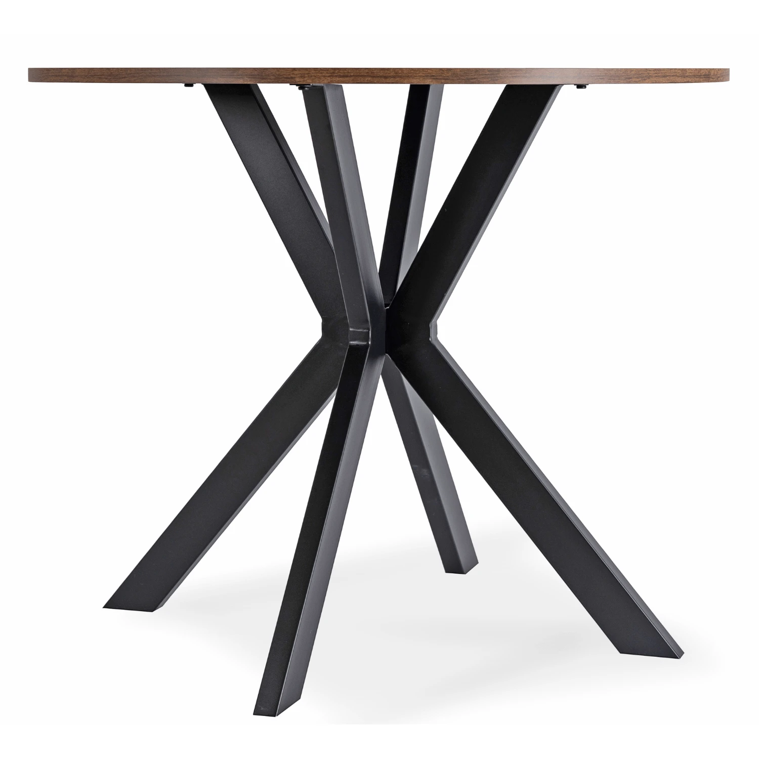 Stôl LAUREN 90 cm, rustikálny dub/čierny
