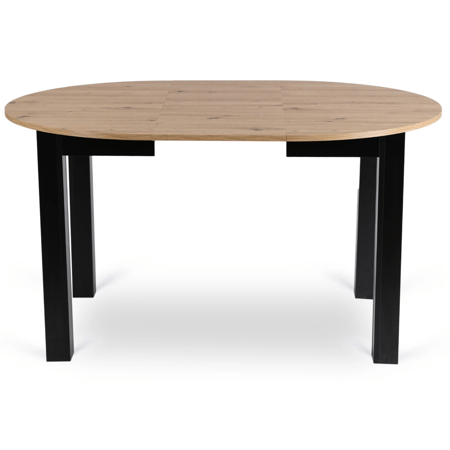 Sada: stôl HARRY 102-142 cm (dub artisan/čierny) a 6 stoličiek PERU (čierne)