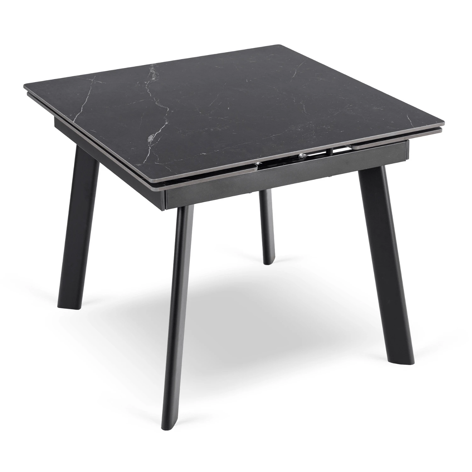 Keramický rozkladací stôl LARES 90-150 cm, čierny mramor/čierny