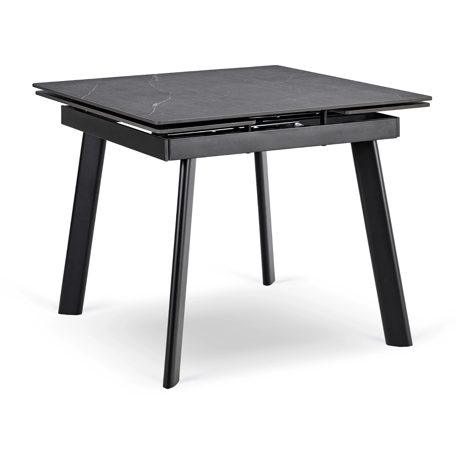 Keramický rozkladací stôl LARES 90-150 cm, čierny mramor/čierny