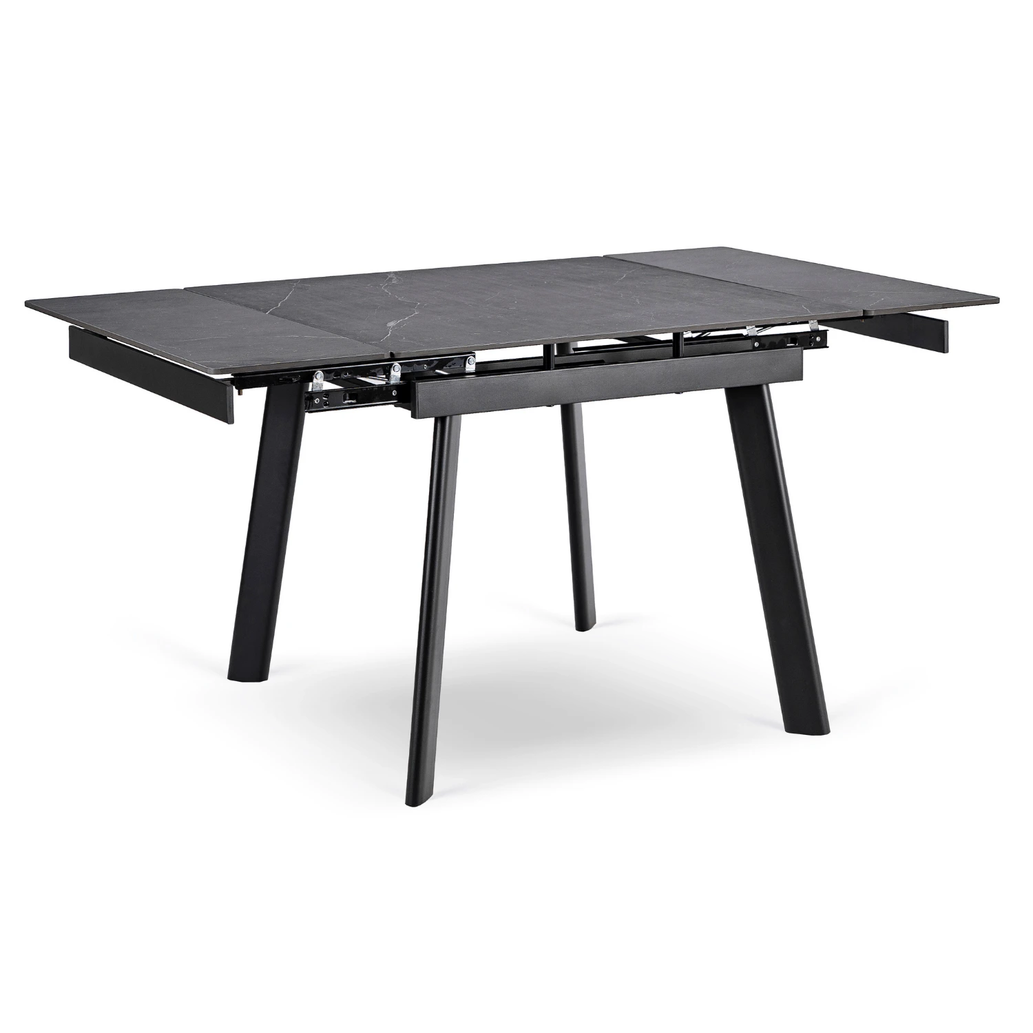 Keramický rozkladací stôl LARES 90-150 cm, čierny mramor/čierny