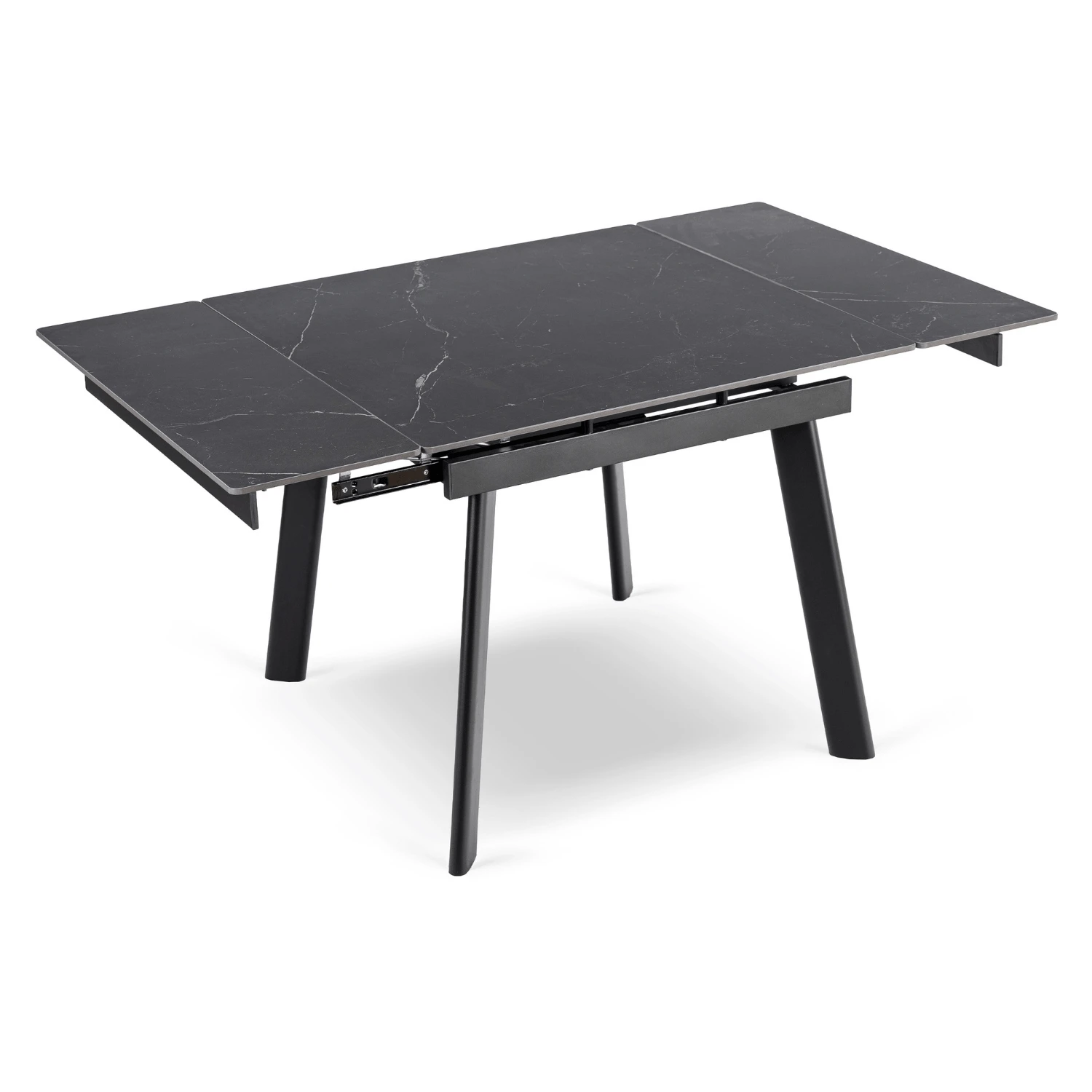 Keramický rozkladací stôl LARES 90-150 cm, čierny mramor/čierny