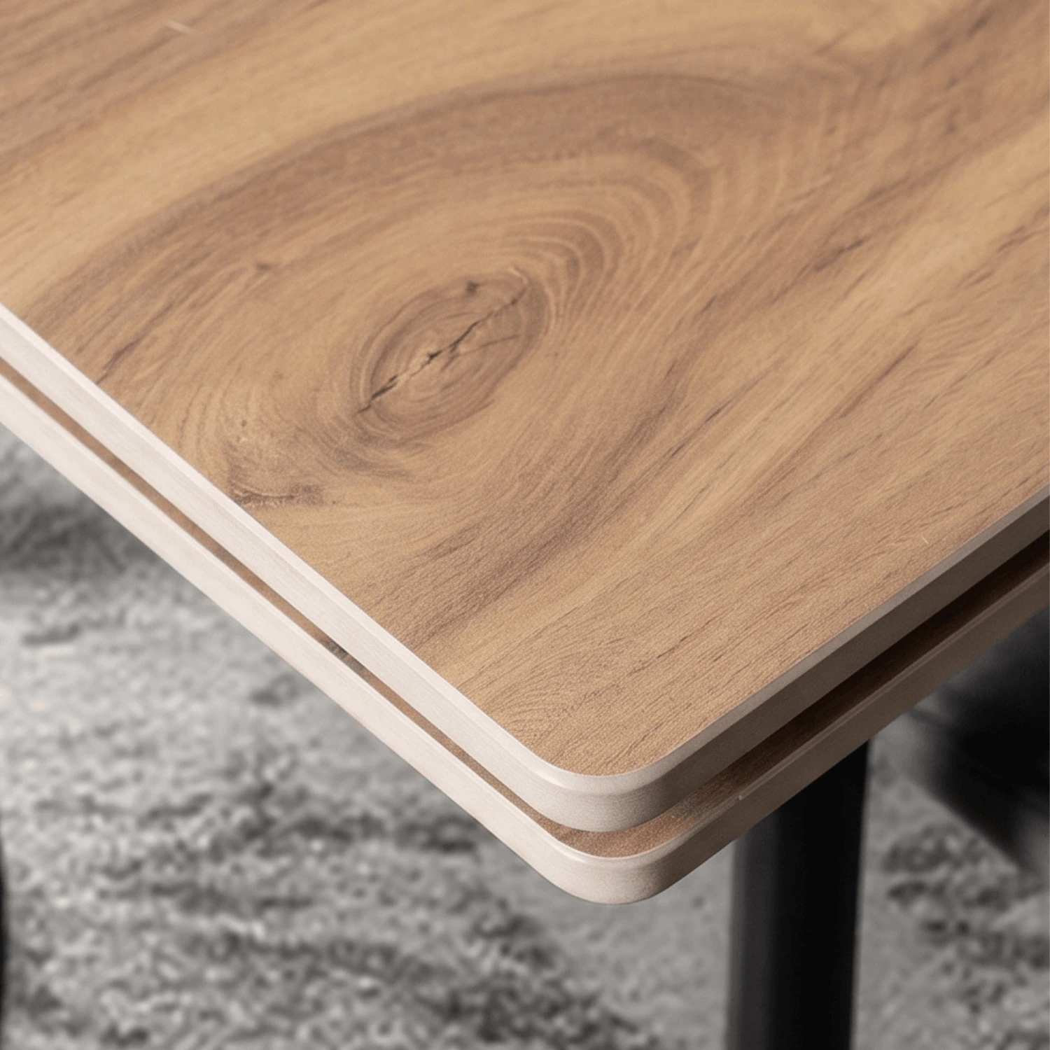 Keramický rozkladací stôl LARES 90-150 cm, dub/čierny