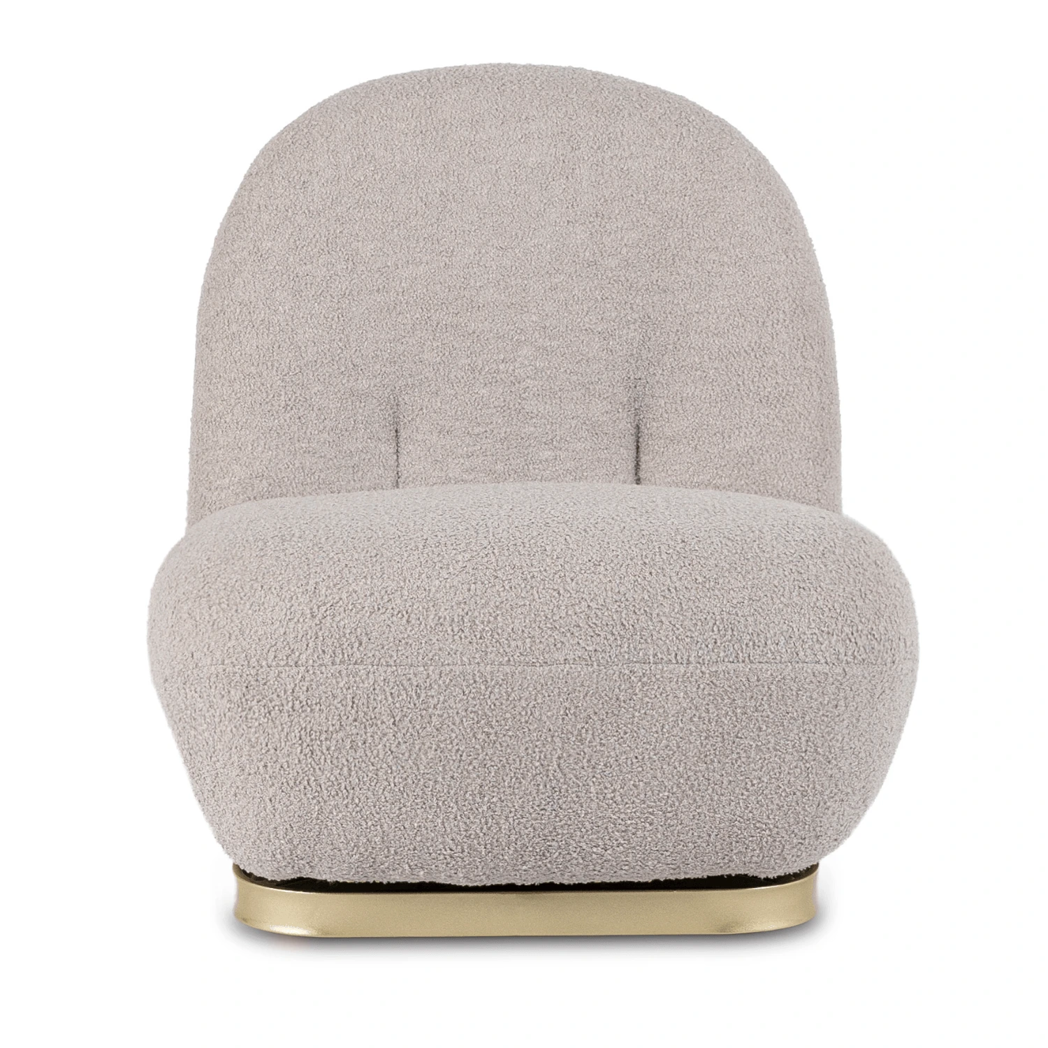 Otočné relaxačné kreslo SONNY, sivé, bouclé