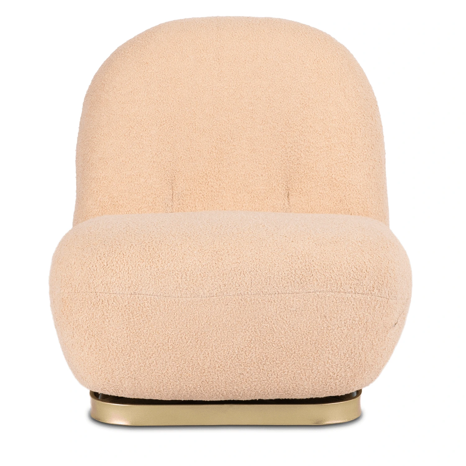 Otočné relaxačné kreslo SONNY, oranžové, bouclé