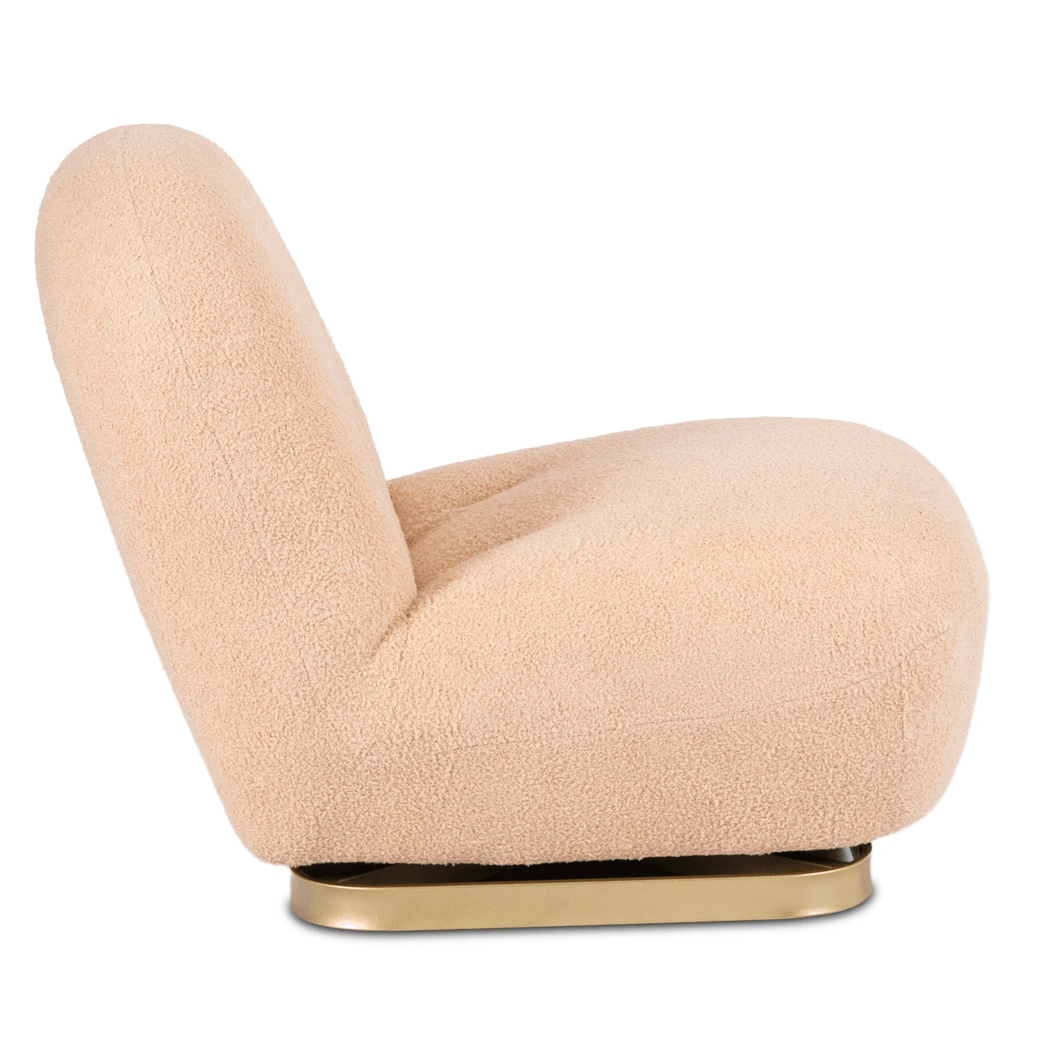 Otočné relaxačné kreslo SONNY, oranžové, bouclé