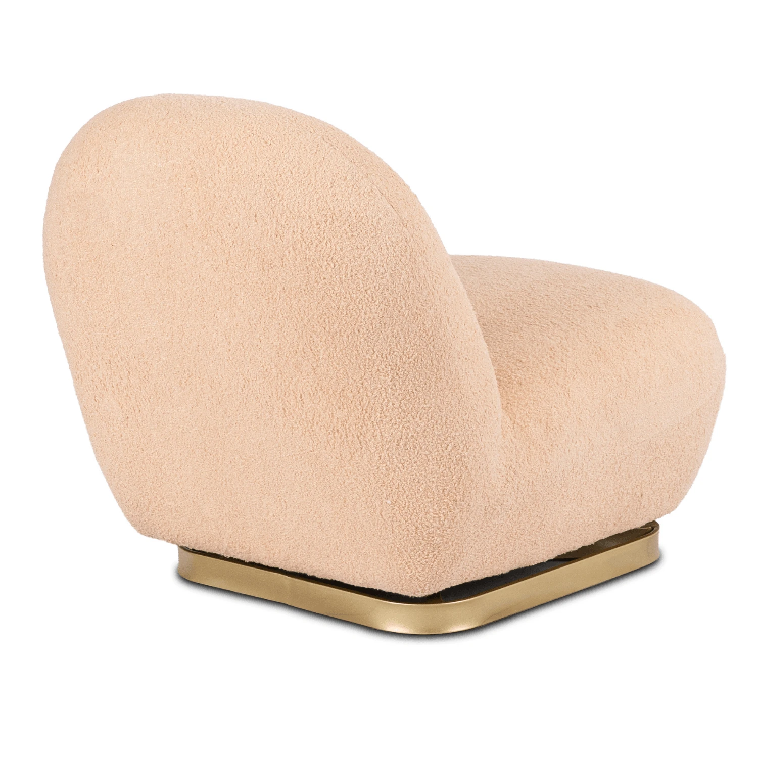 Otočné relaxačné kreslo SONNY, oranžové, bouclé
