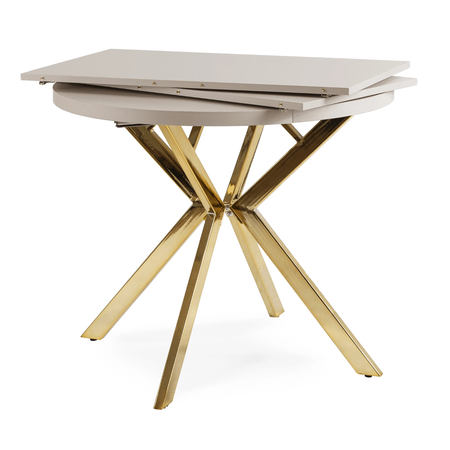 Rozkladací stôl LUKAS 100-250 cm, kašmír/zlatý