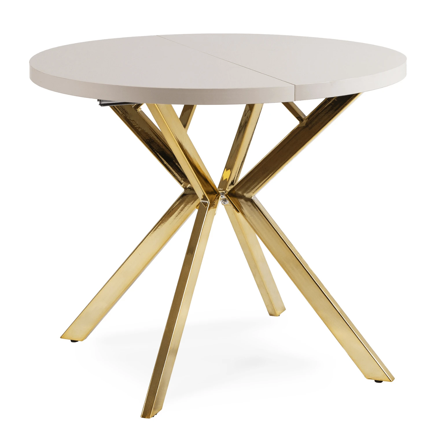 Rozkladací stôl LUKAS 100-250 cm, kašmír/zlatý
