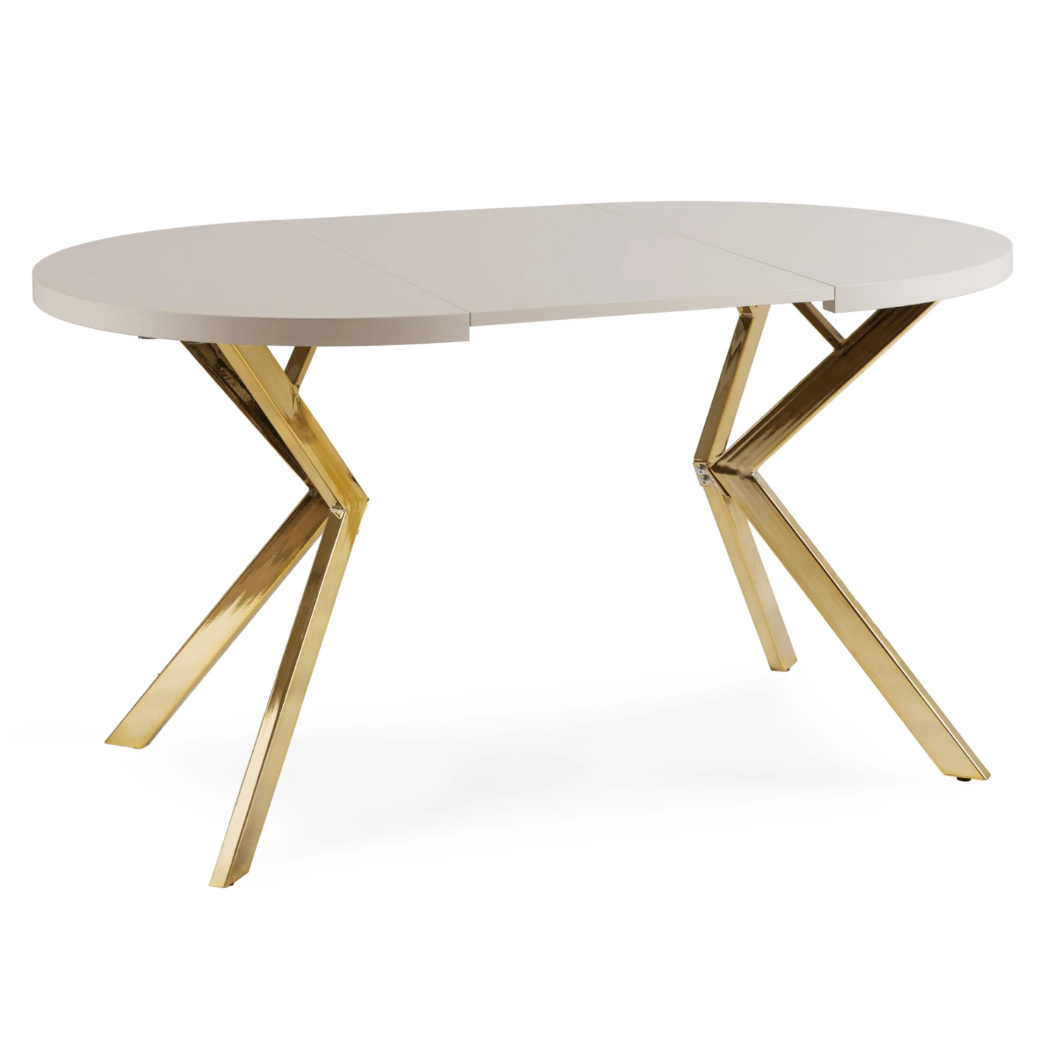 Rozkladací stôl LUKAS 100-250 cm, kašmír/zlatý