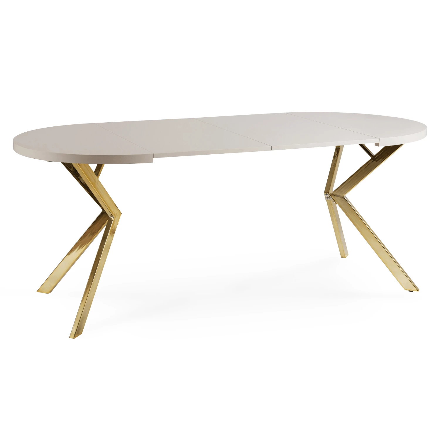 Rozkladací stôl LUKAS 100-250 cm, kašmír/zlatý