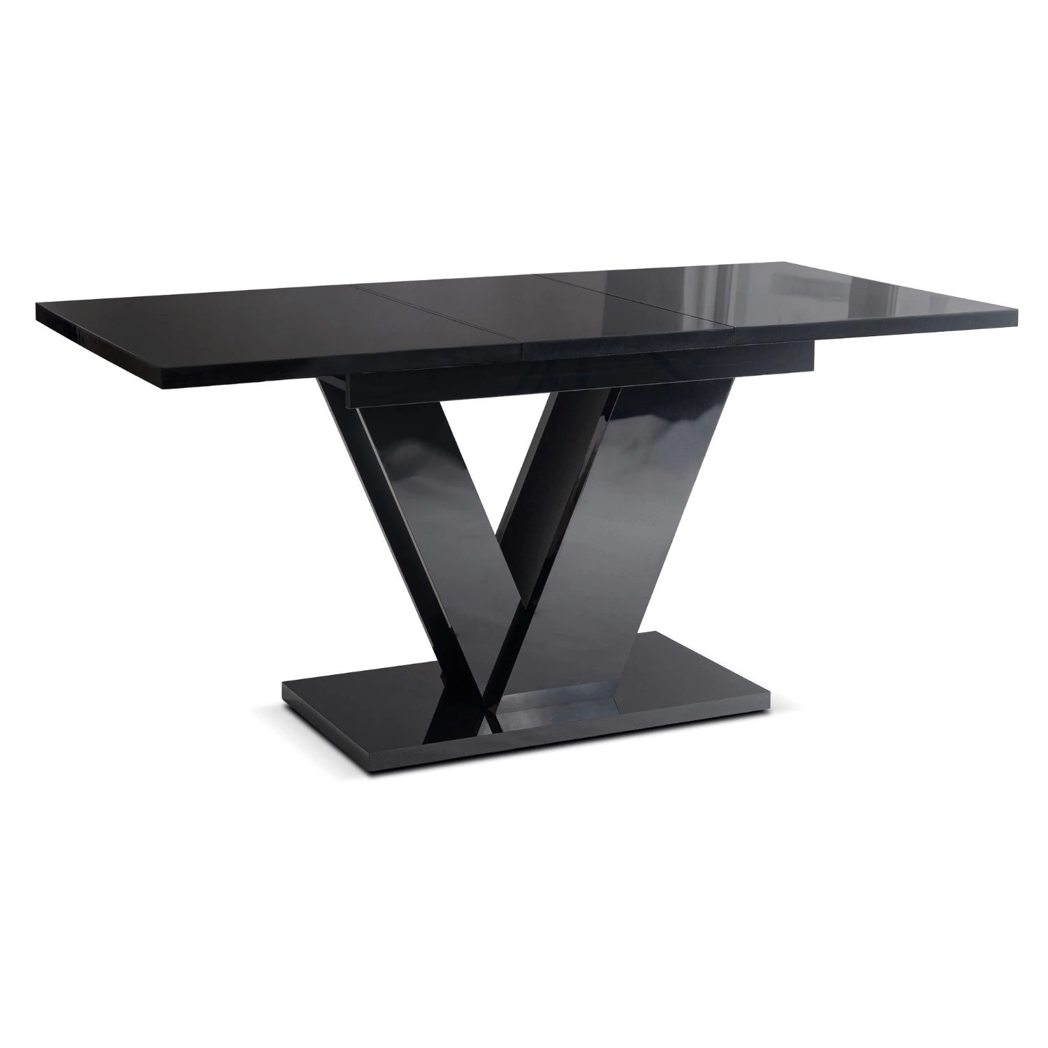 Rozkladací stôl CLARK 120-160 cm, čierny lesk