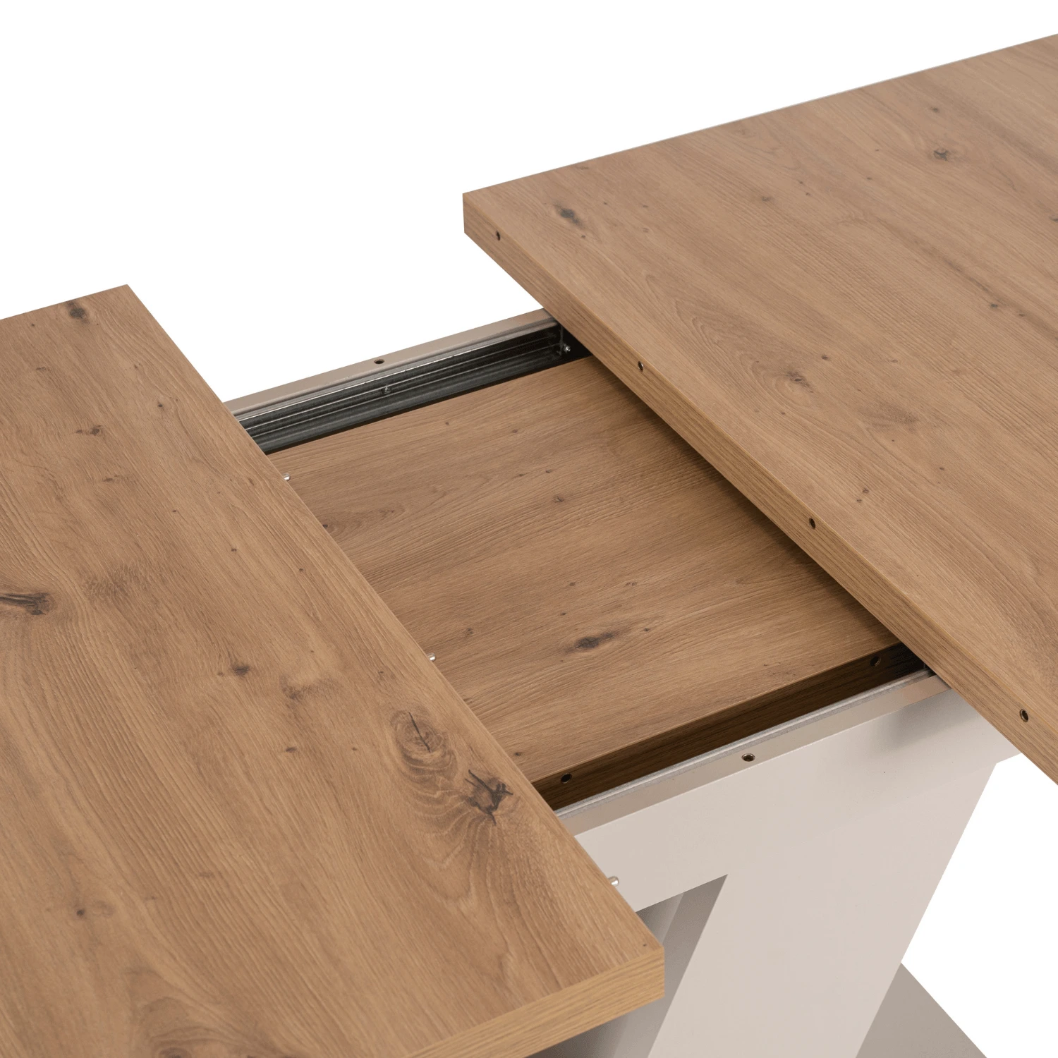 Rozkladací stôl CLARK 120-160 cm, dub artisan/kašmír