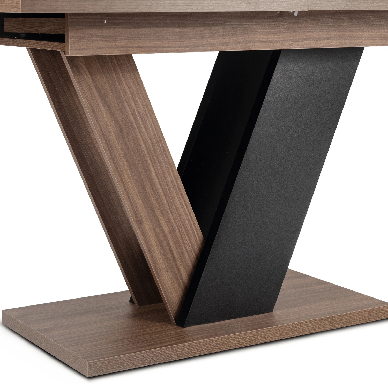 Rozkladací stôl CLARK 120-160 cm, orech/čierny