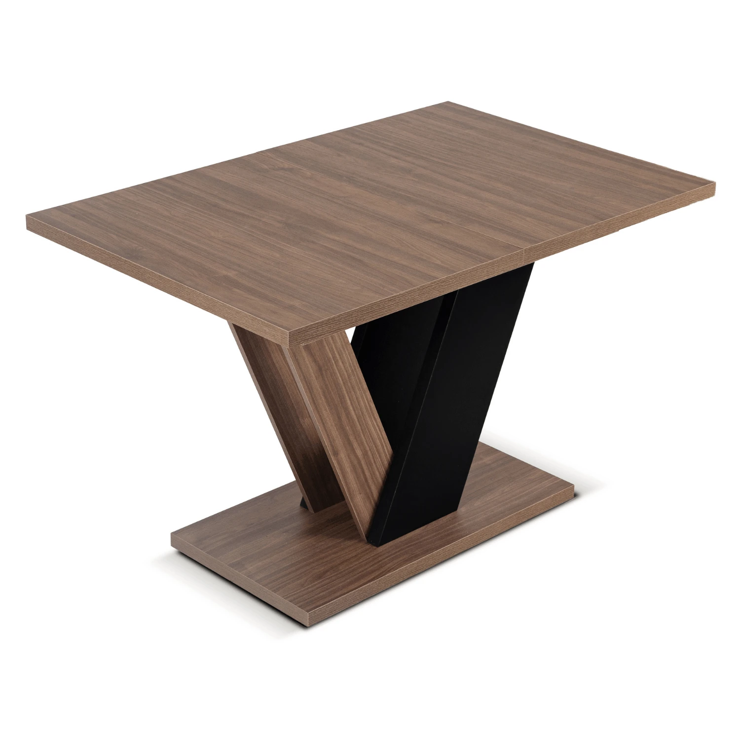 Rozkladací stôl CLARK 120-160 cm, orech/čierny