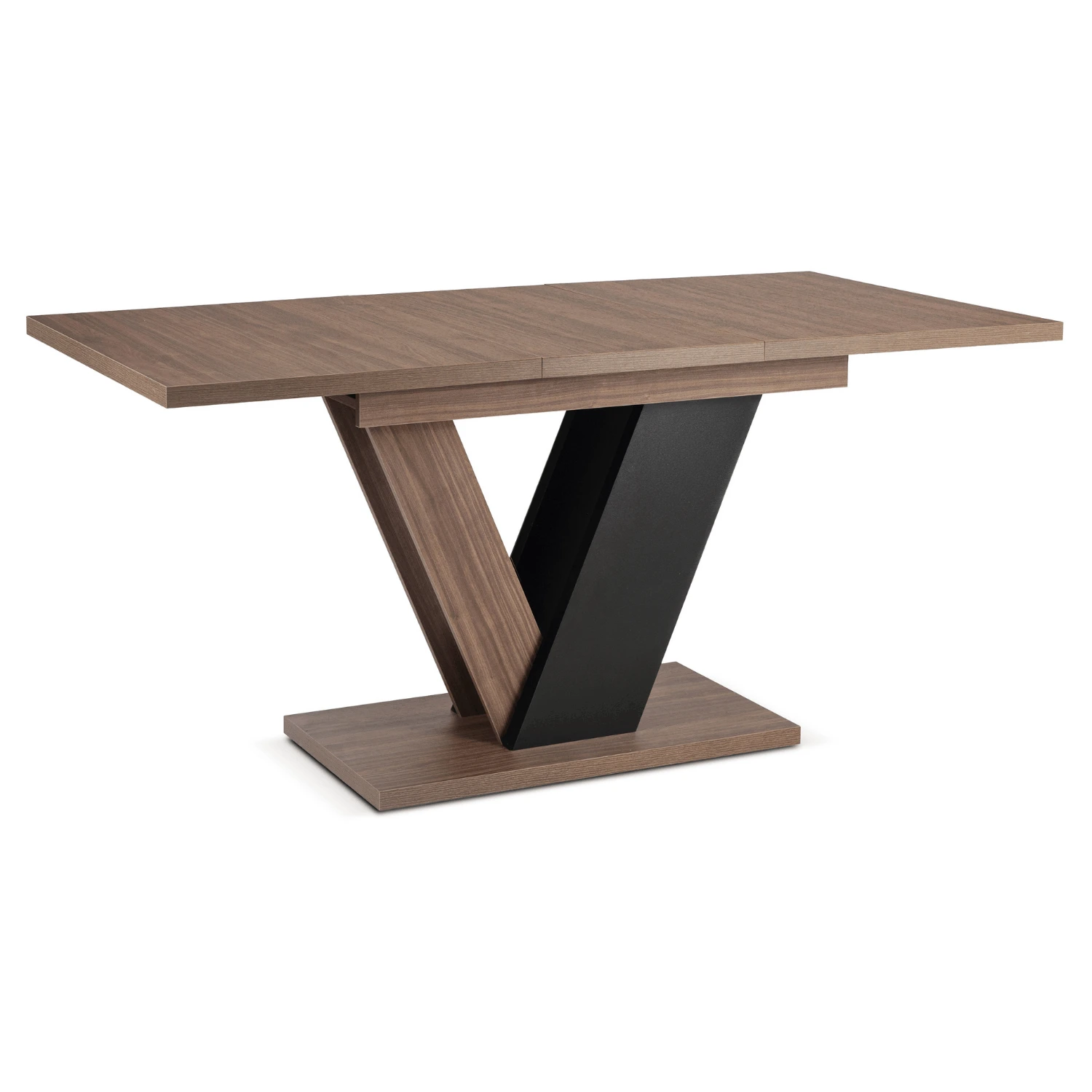 Rozkladací stôl CLARK 120-160 cm, orech/čierny