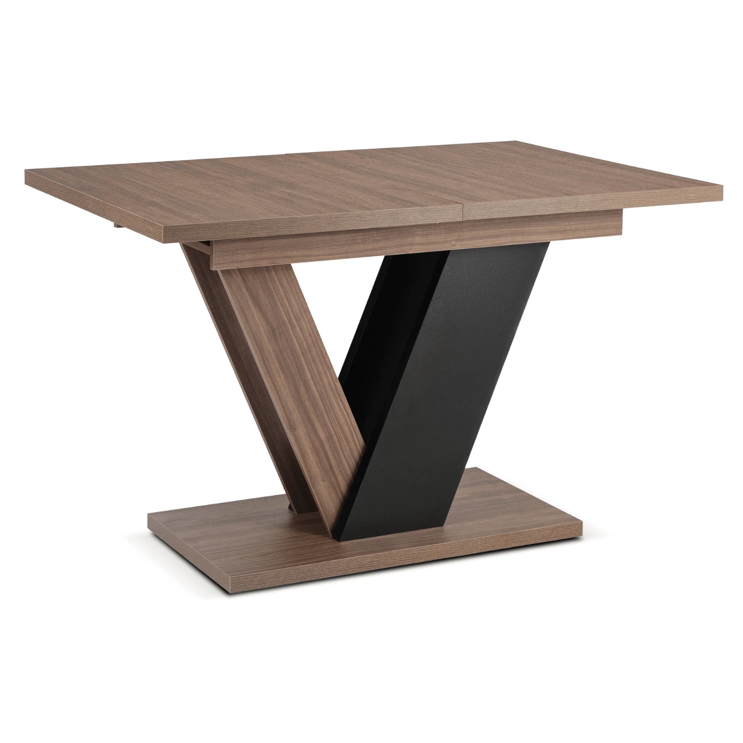 Rozkladací stôl CLARK 120-160 cm, orech/čierny