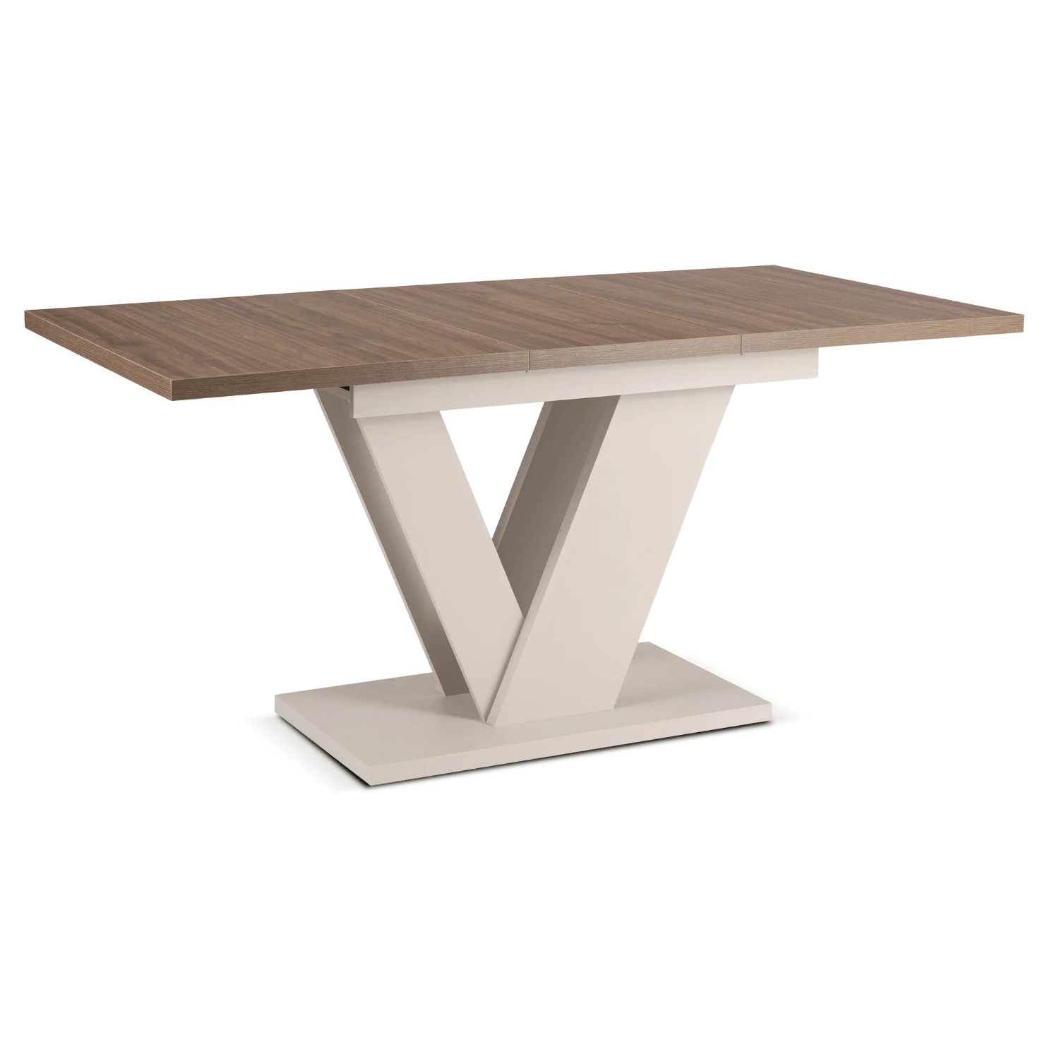 Rozkladací stôl CLARK 120-160 cm, orech/kašmír