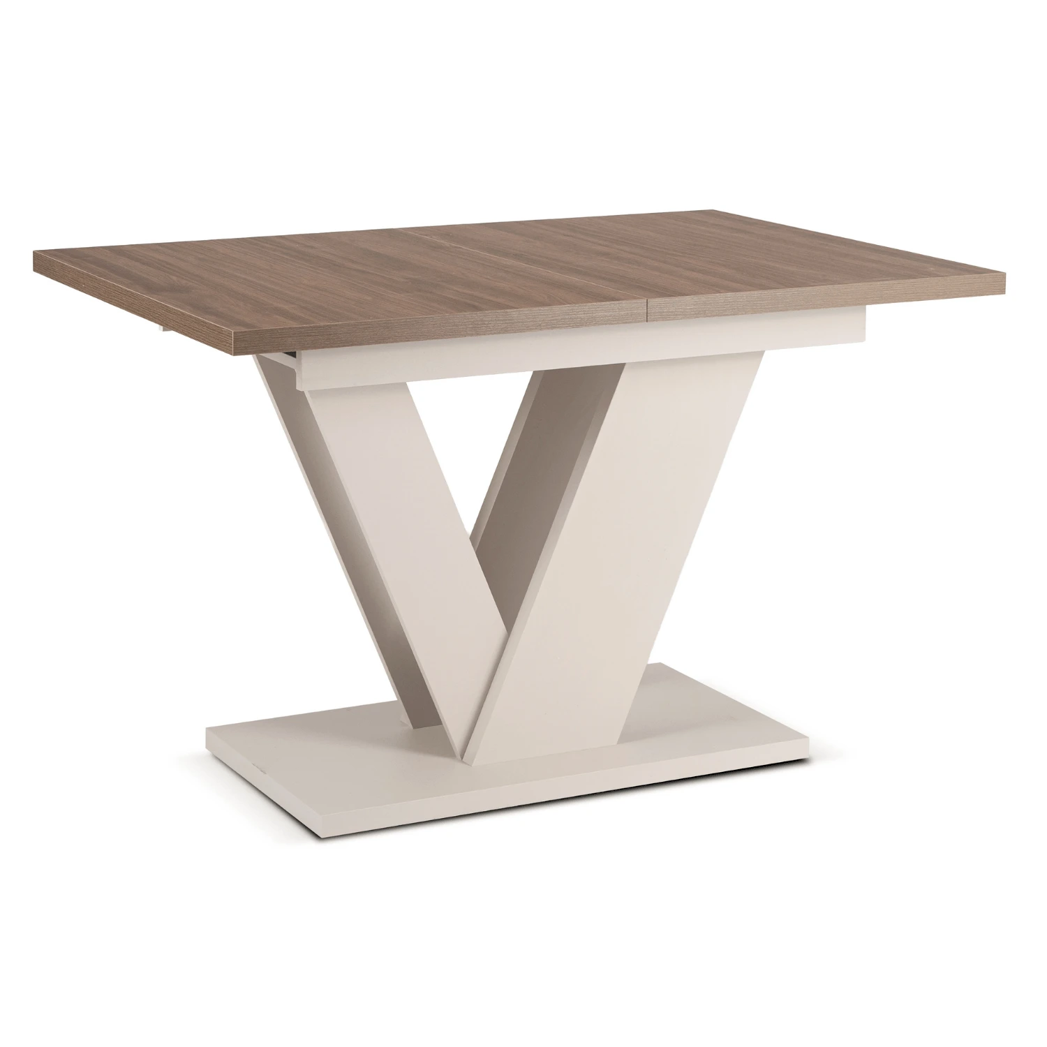 Rozkladací stôl CLARK 120-160 cm, orech/kašmír