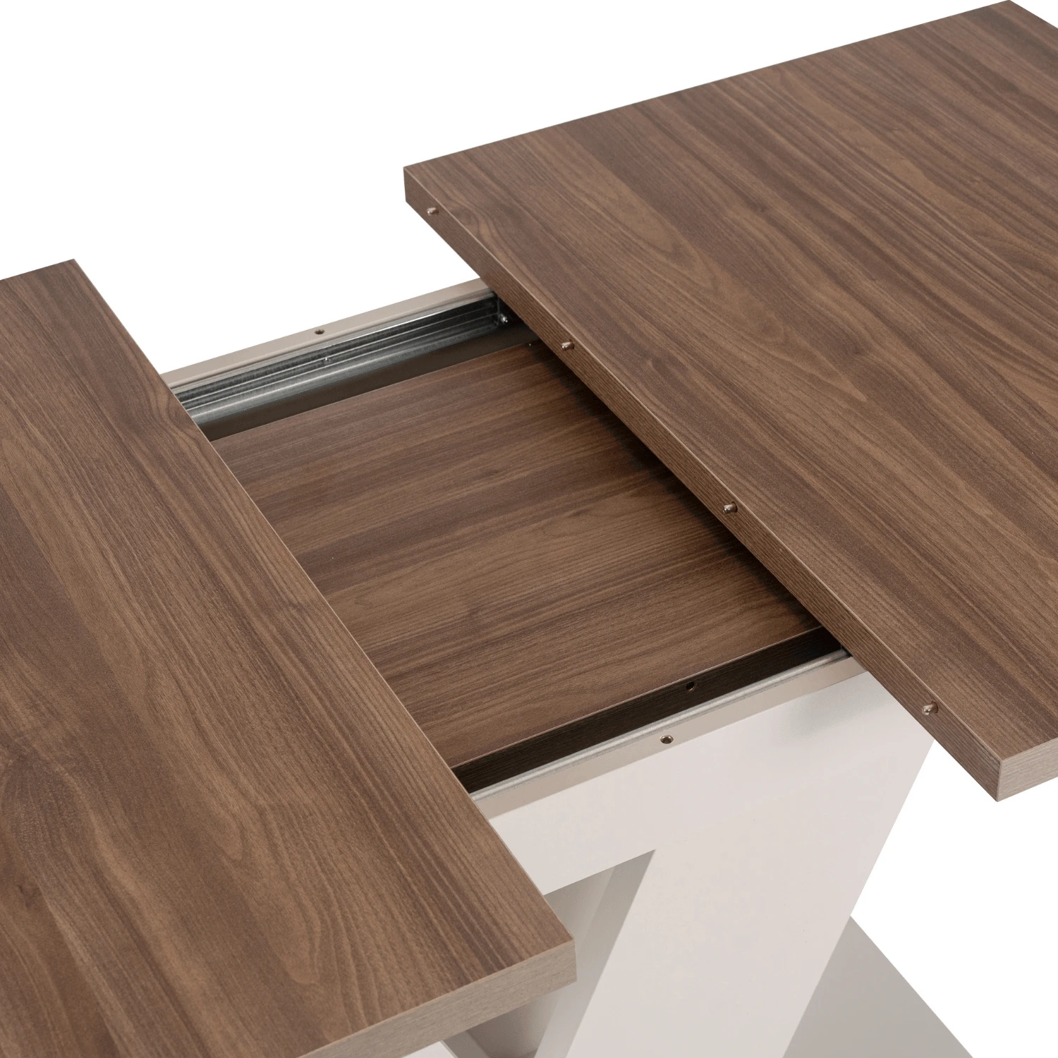 Rozkladací stôl CLARK 120-160 cm, orech/kašmír