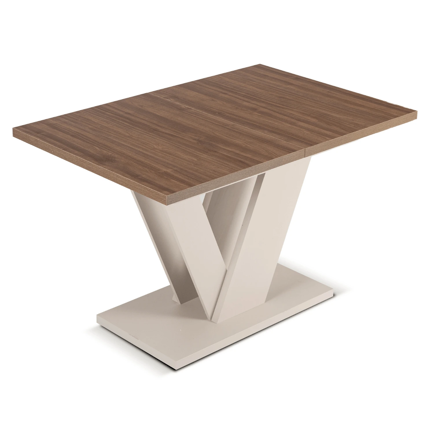 Rozkladací stôl CLARK 120-160 cm, orech/kašmír