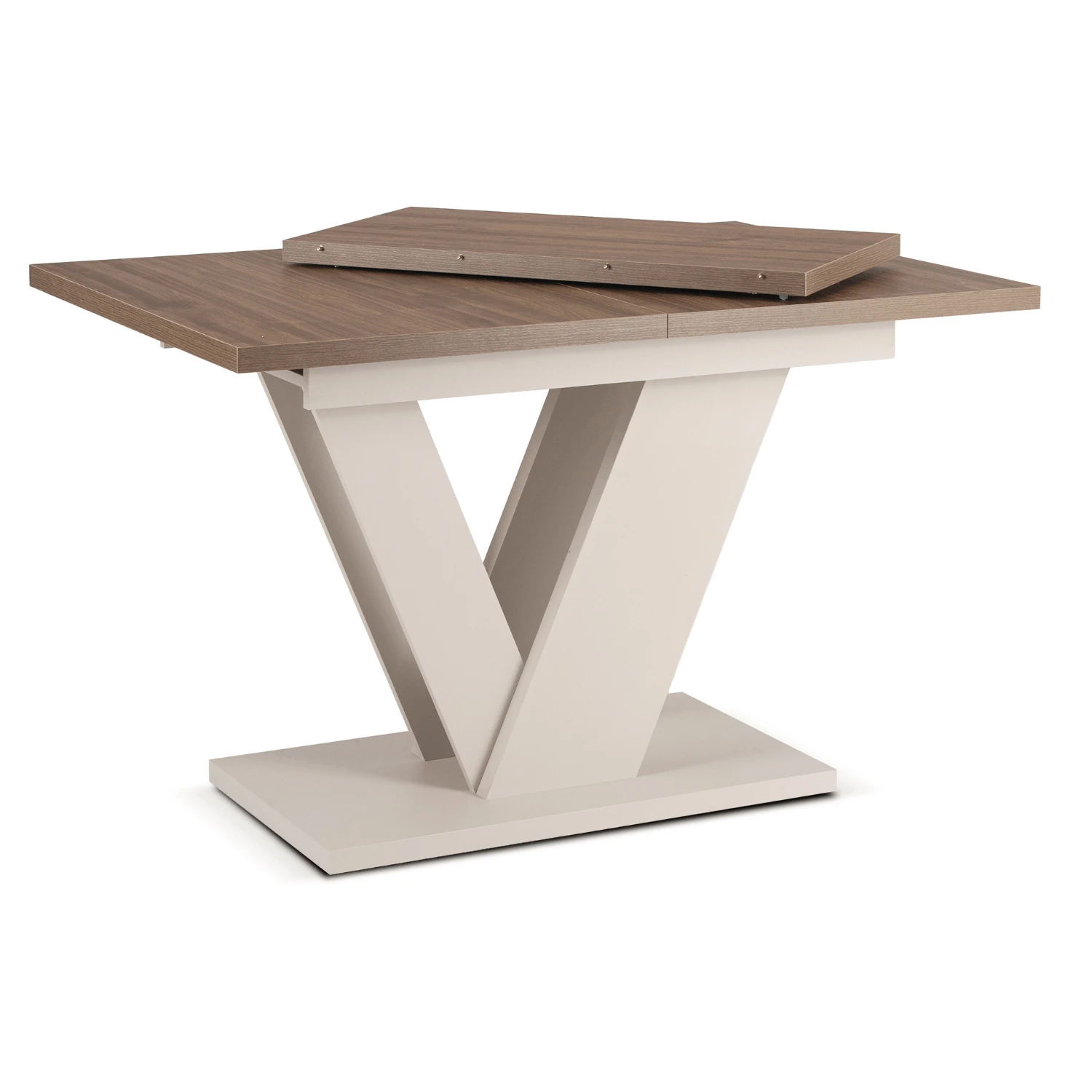 Rozkladací stôl CLARK 120-160 cm, orech/kašmír