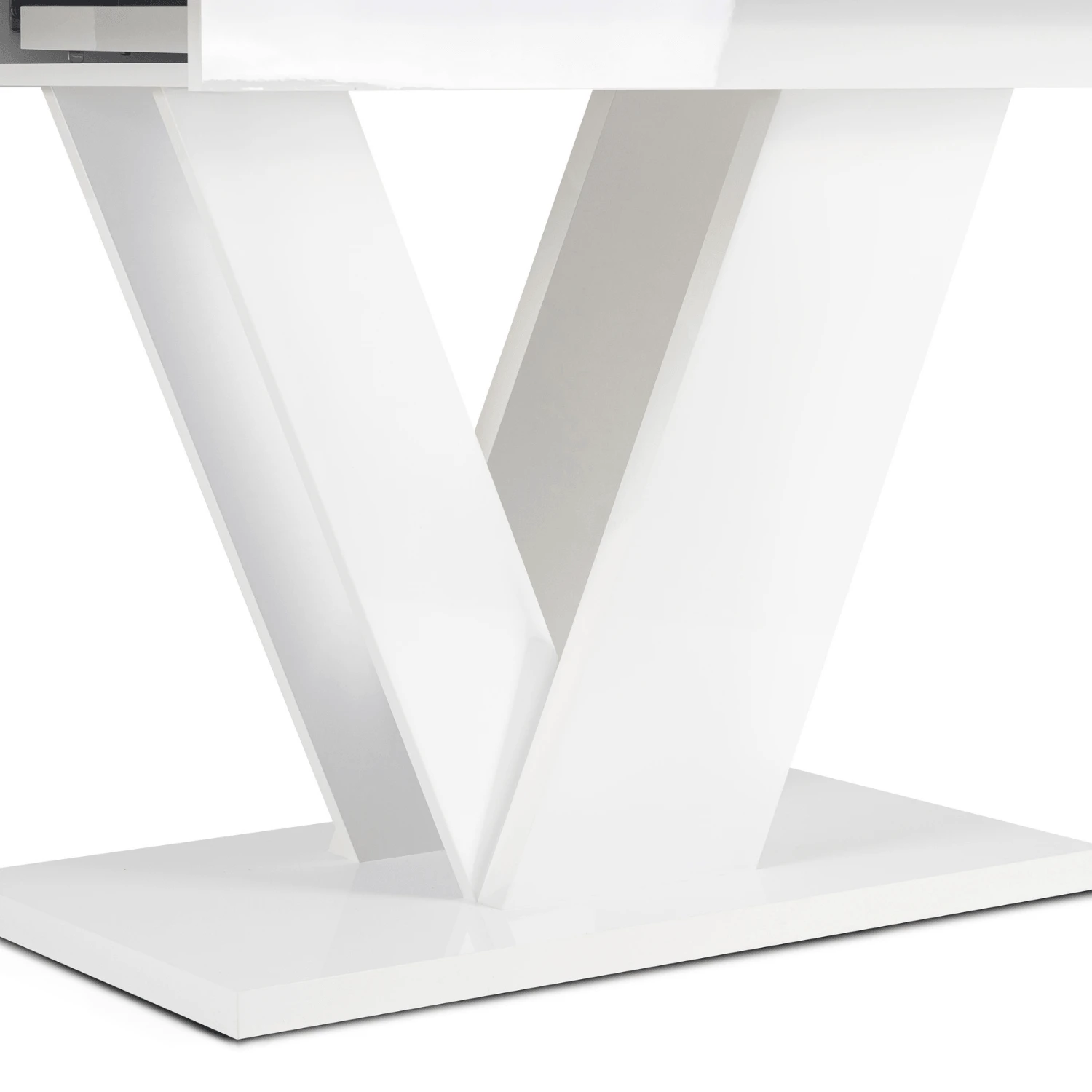 Rozkladací stôl CLARK 120-160 cm, biely lesk