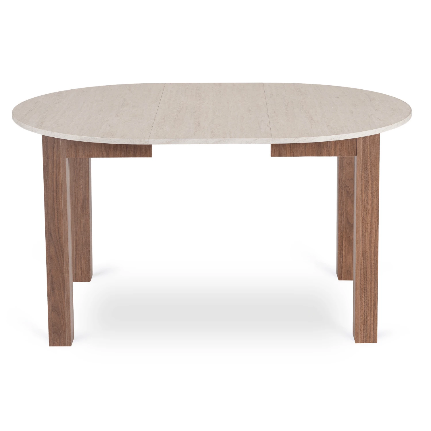 Rozkladací stôl HARRY 102-142 cm, travertín/orech nice