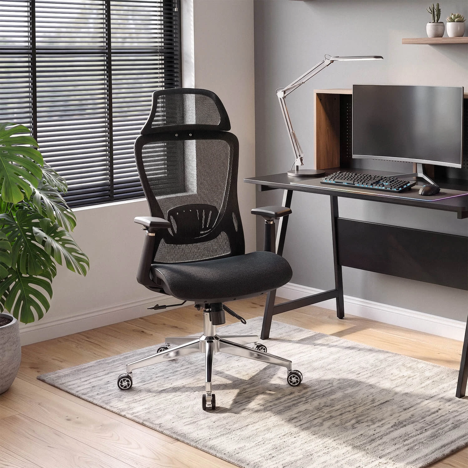 Ergonomické otočné kreslo LITOS, čierne