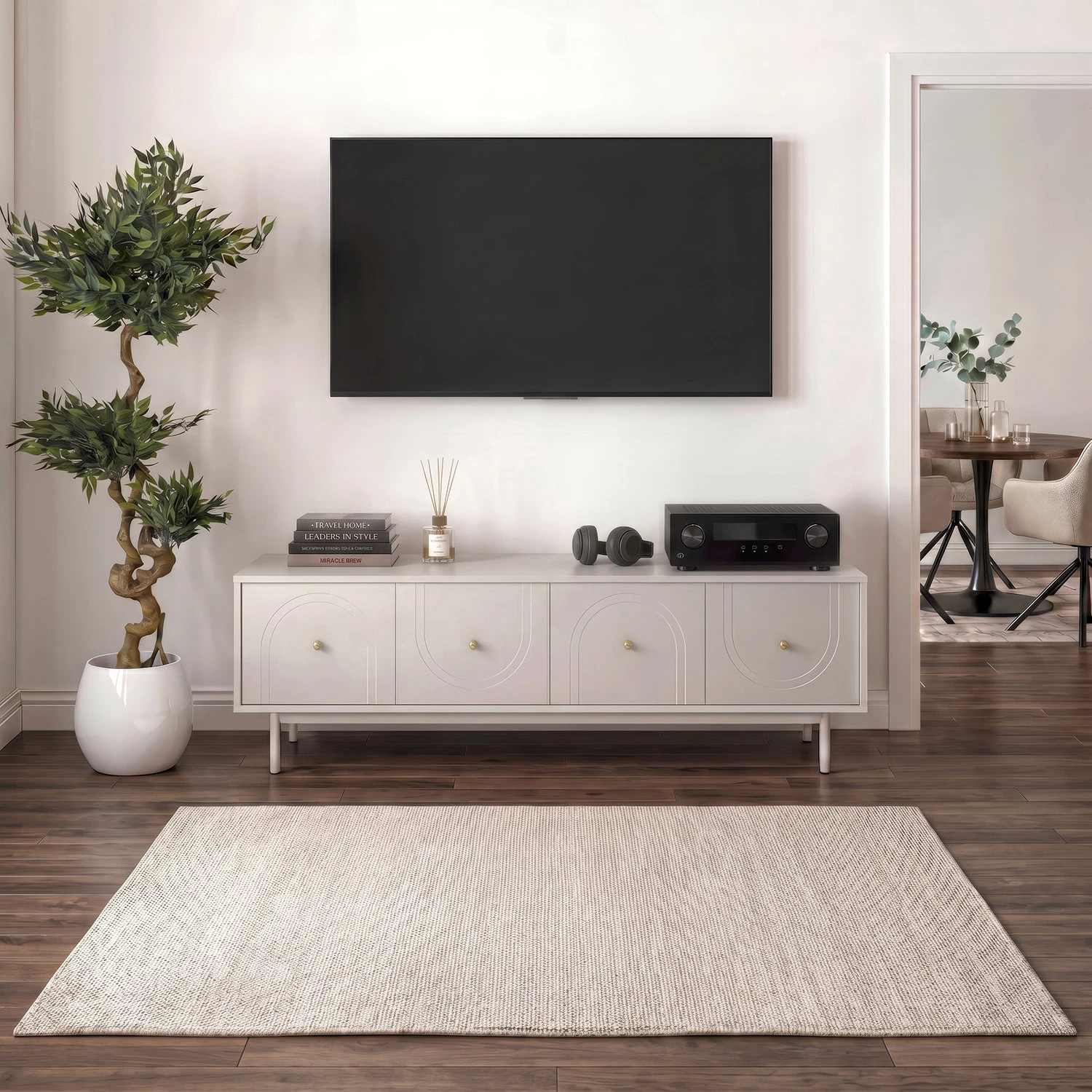 TV skrinka MARLEN 155 cm, kašmír