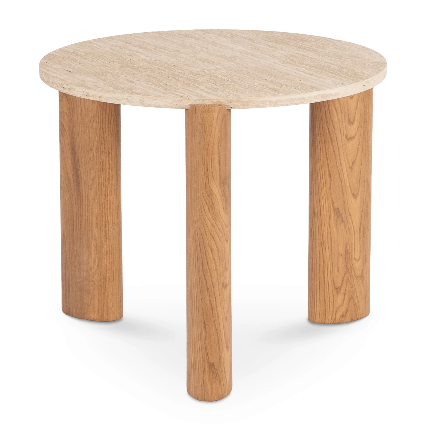 Stolík TRAVERTINO 60 cm, travertín/dub