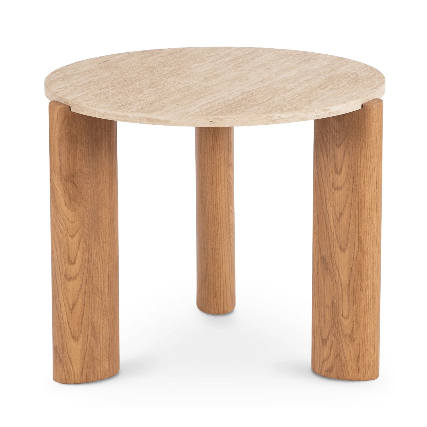 Stolík TRAVERTINO 60 cm, travertín/dub