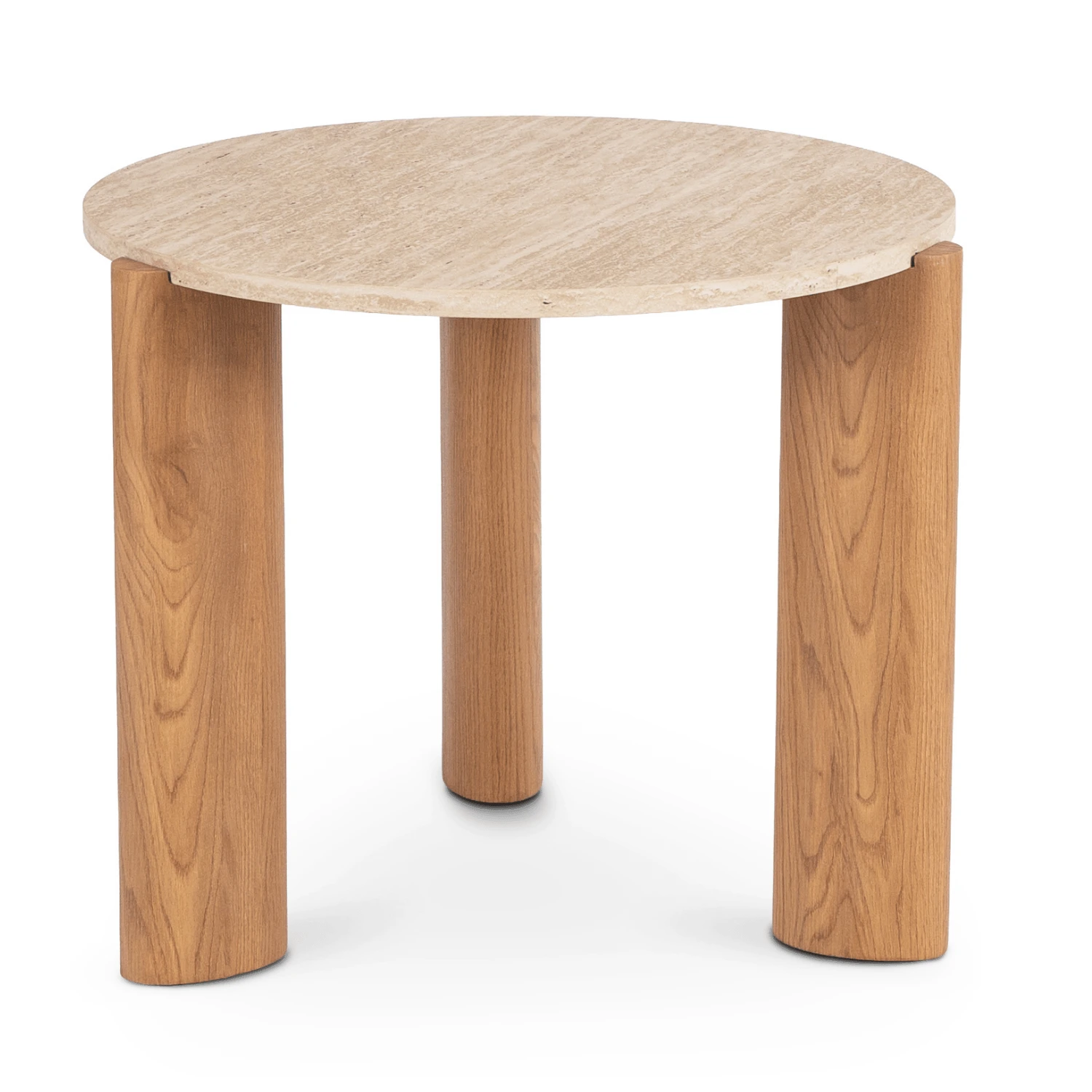 Stolík TRAVERTINO 60 cm, travertín/dub