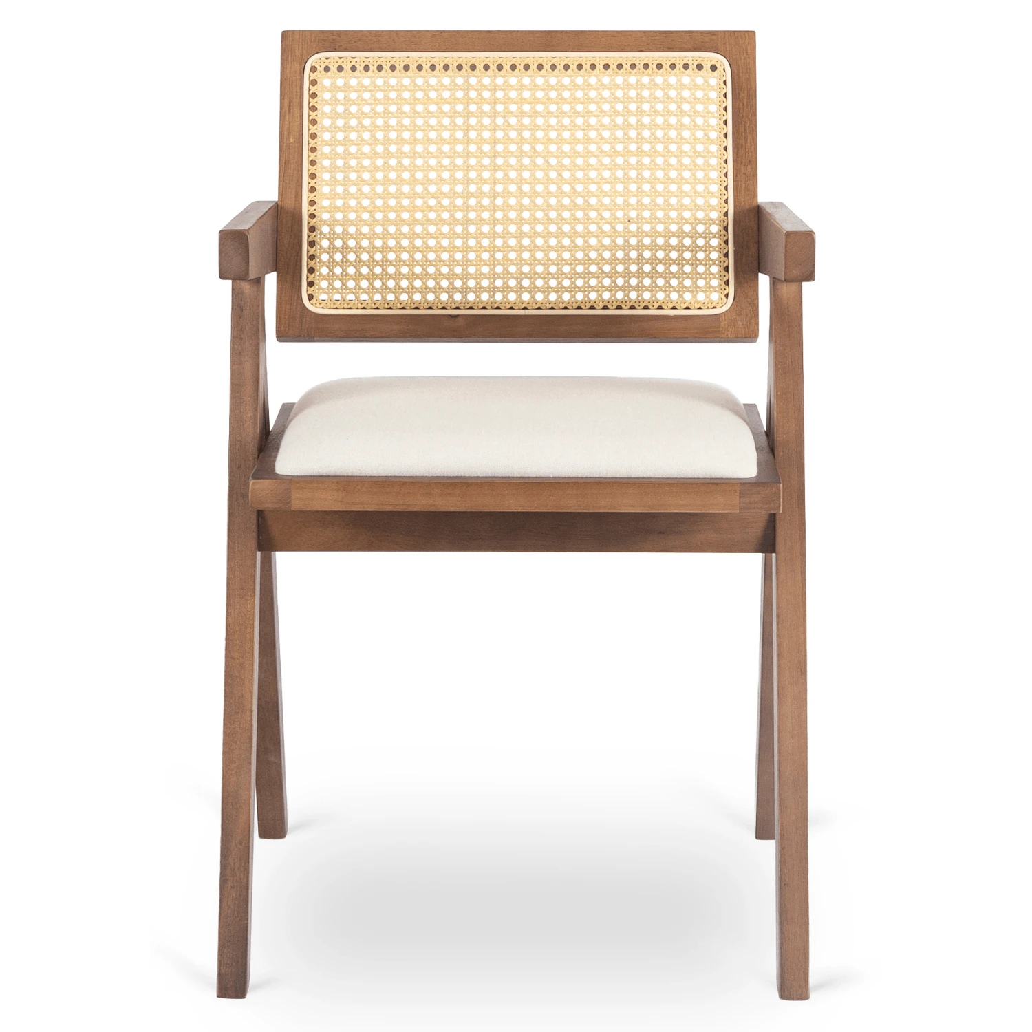 Ažúrová stolička MADERA 2, orech/béžová