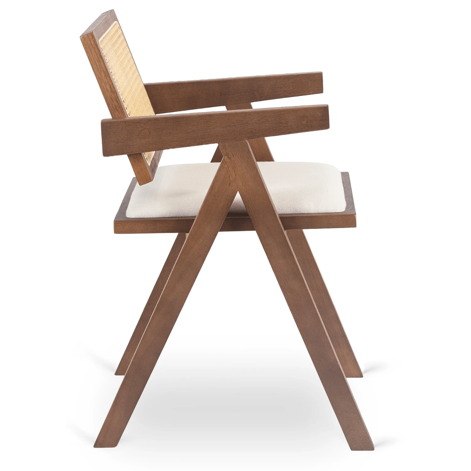 Ažúrová stolička MADERA 2, orech/béžová