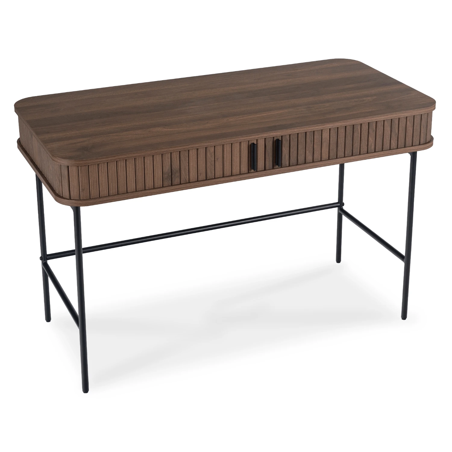 Ryhovaný písací stôl TRISH 120 cm, orech