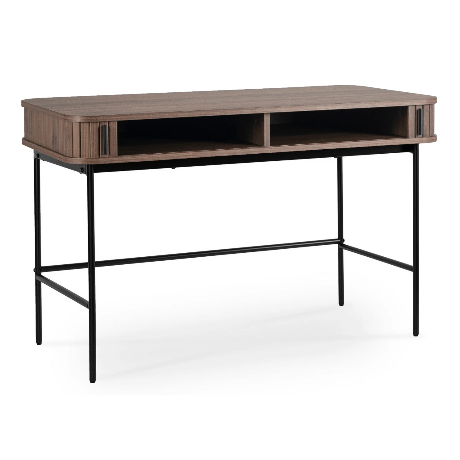 Ryhovaný písací stôl TRISH 120 cm, orech