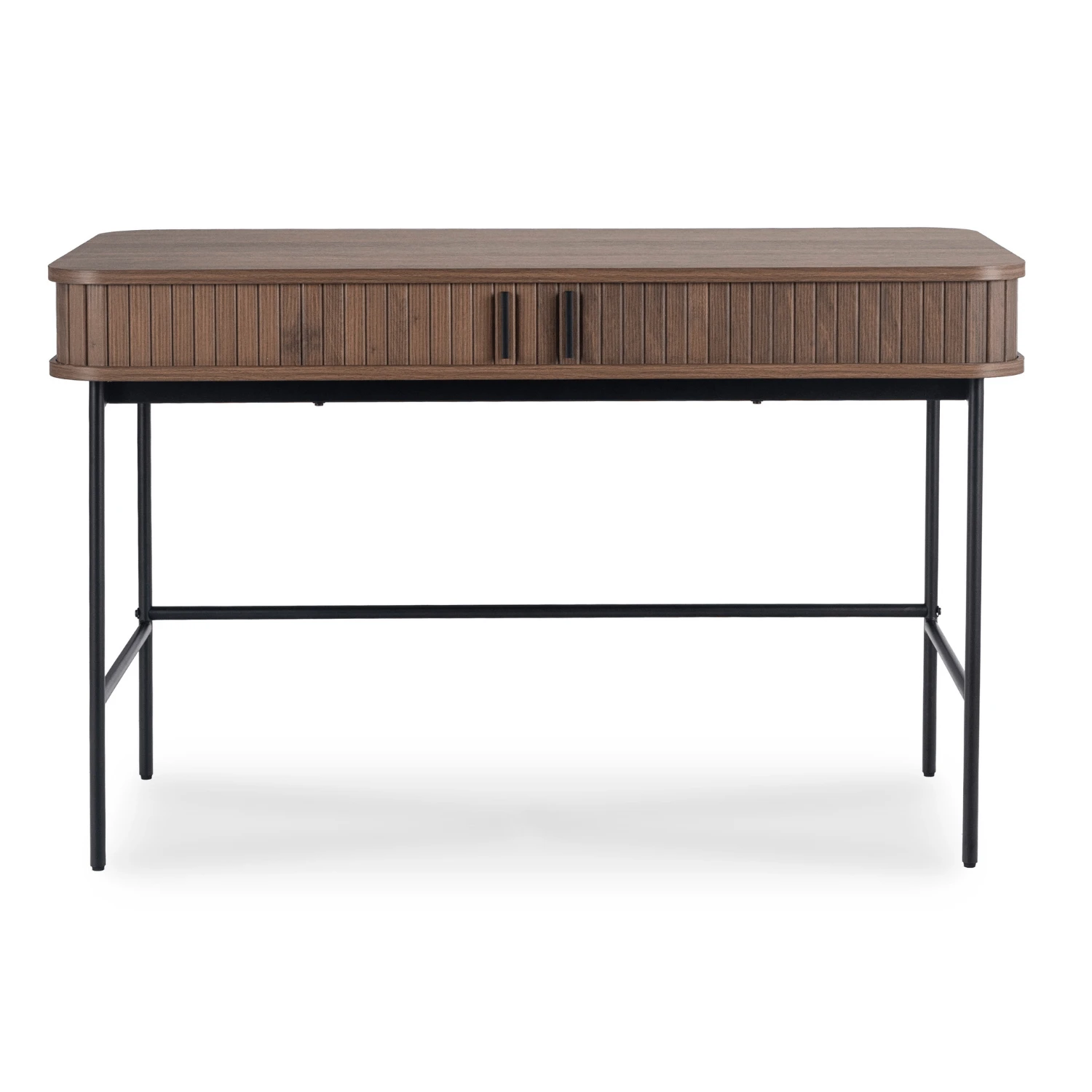 Ryhovaný písací stôl TRISH 120 cm, orech