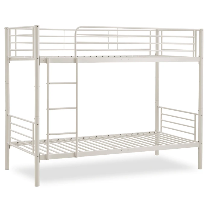 Łóżko Piętrowe Dla Dzieci 90x200 cm RODEZ Metalowe Kaszmir Loft