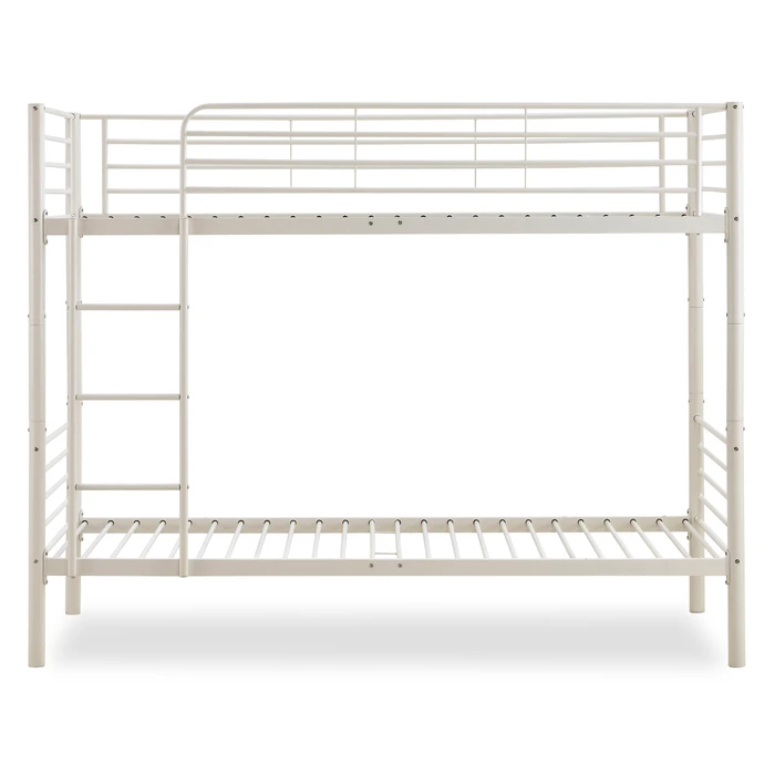 Łóżko Piętrowe Dla Dzieci 90x200 cm RODEZ Metalowe Kaszmir Loft