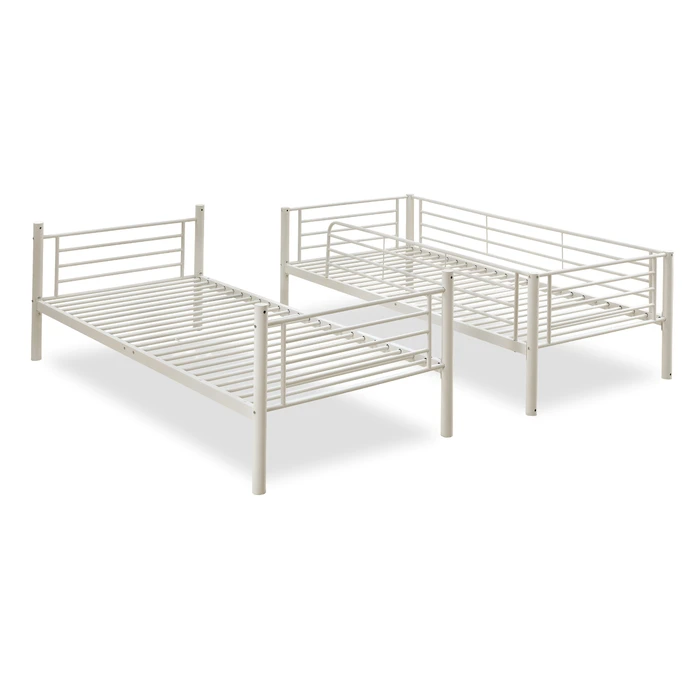 Łóżko Piętrowe Dla Dzieci 90x200 cm RODEZ Metalowe Kaszmir Loft